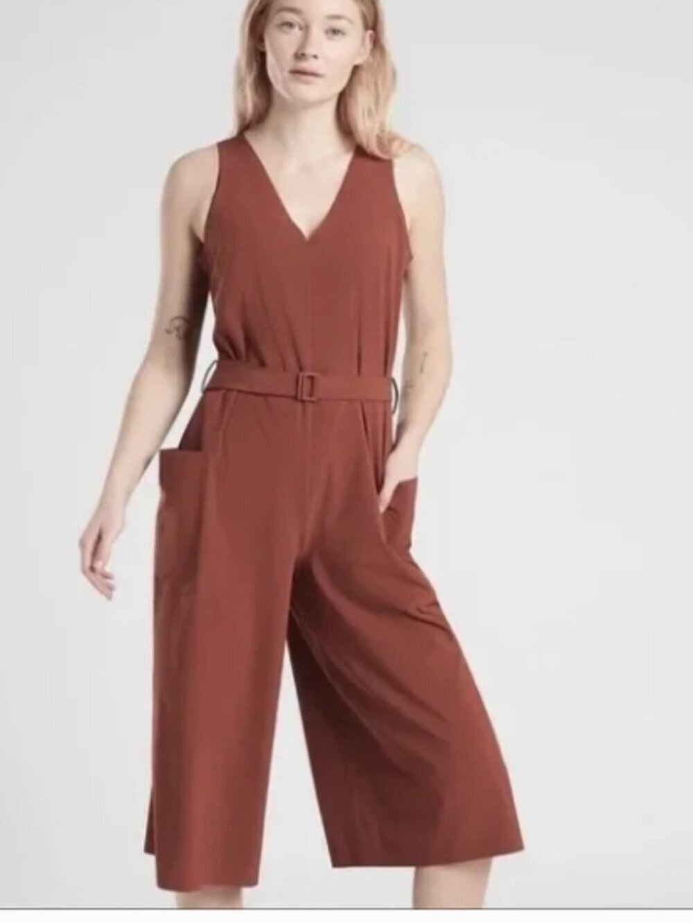 ATHLETA Sarasota Jumpsuit Orange Rust Size XS